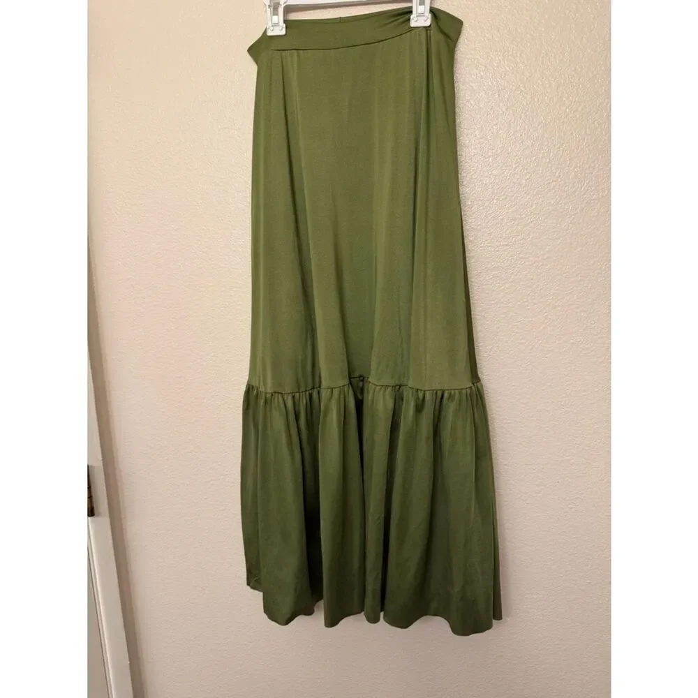 Kelle dance solo costume maxi skirt olive green shades of emotion 4307 MA adult